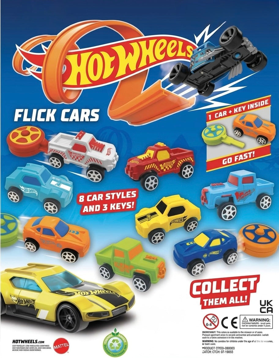 Hot Wheels Flick Cars - Ø50mm Kapseln