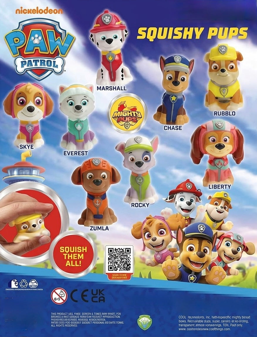 PAW PATROL SQUISHY PUPS - Ø65mm Kapseln